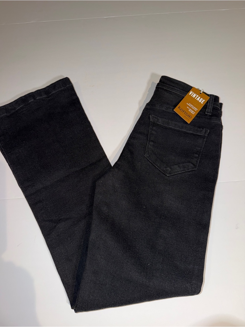 Kensie Jeans Vintage Luxe High Rise Flare Savanah Black Color NEW